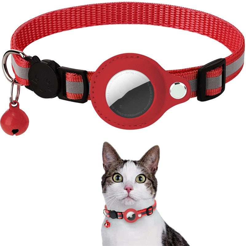 Cat Collar with Apple Air Tag Holder and Bell