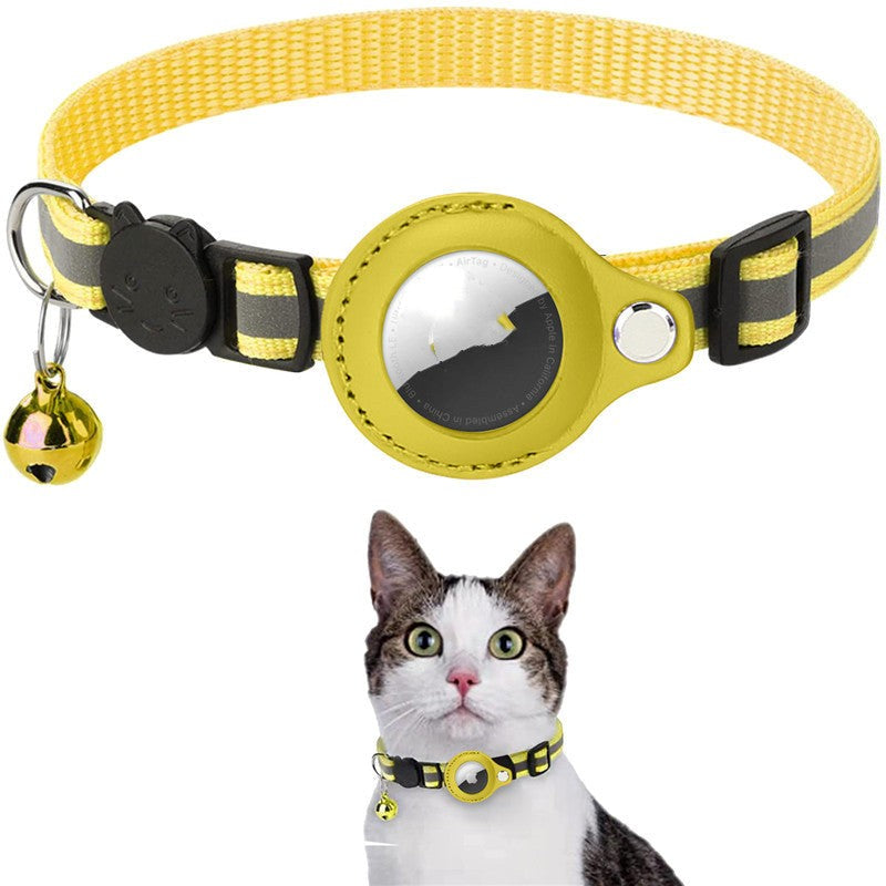 Cat Collar with Apple Air Tag Holder and Bell