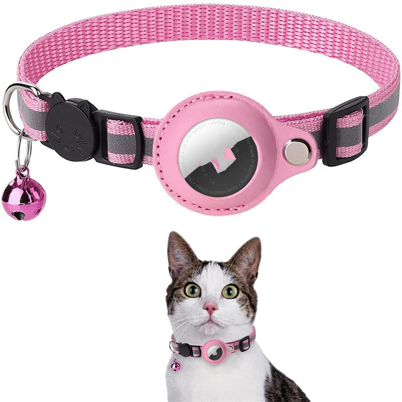 Cat Collar with Apple Air Tag Holder and Bell