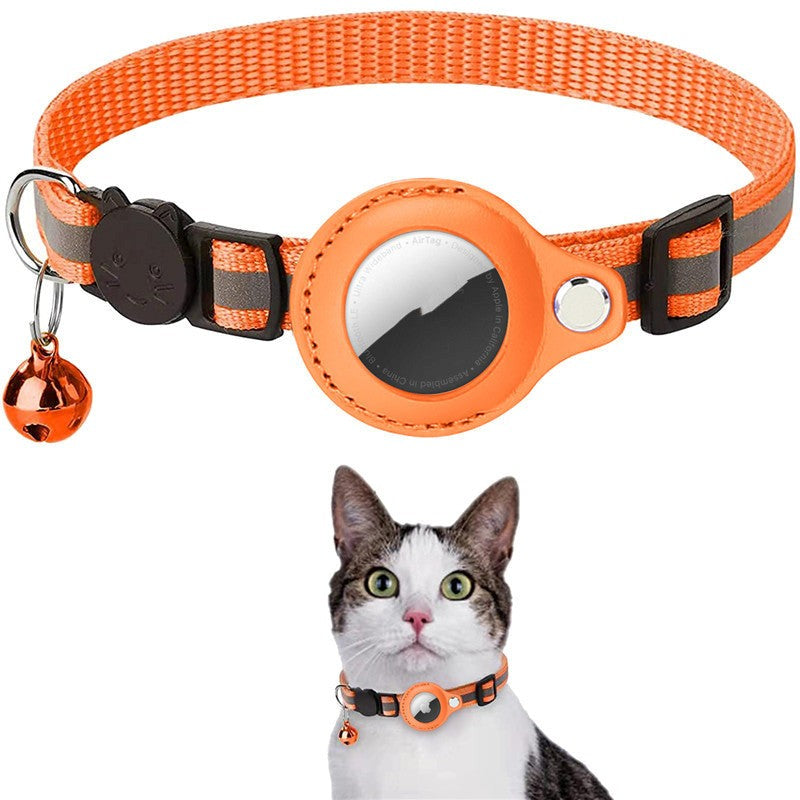 Cat Collar with Apple Air Tag Holder and Bell