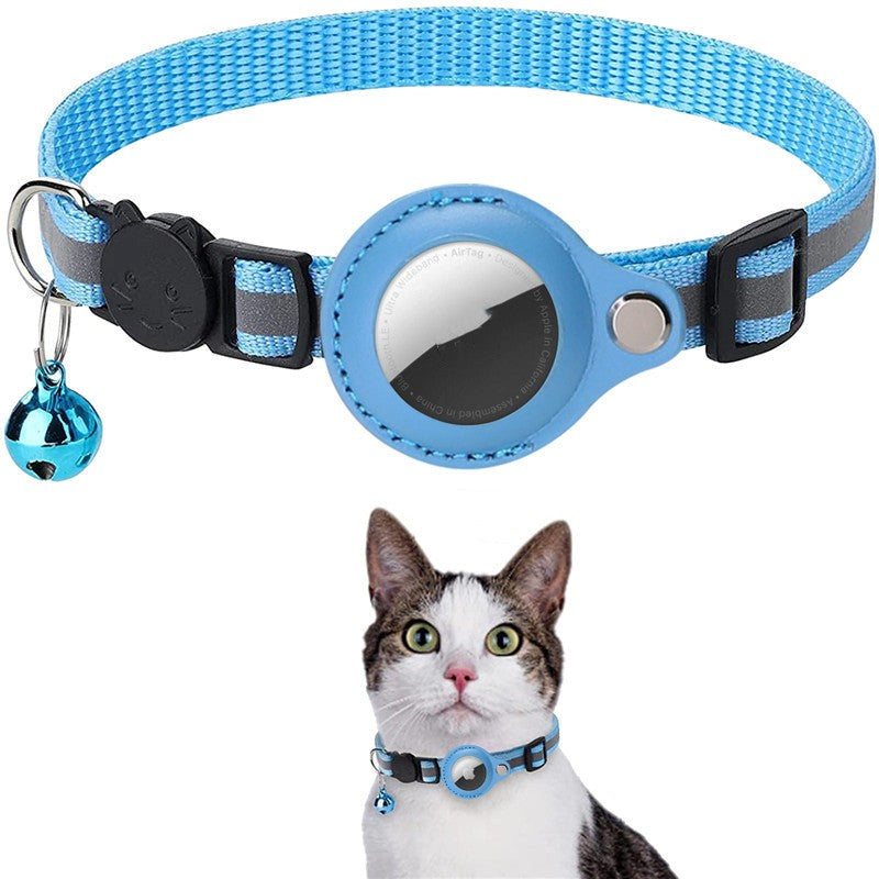 Cat Collar with Apple Air Tag Holder and Bell