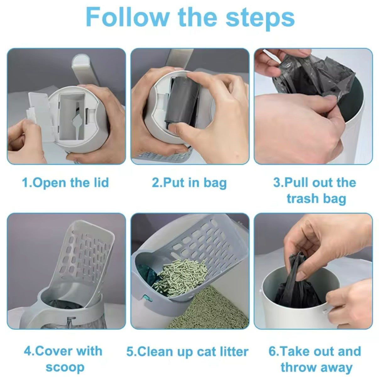 Cat Litter Scoop with Refill Bag