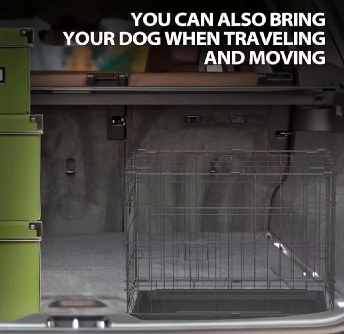 BRIEFNESS Portable Dog Cage Black Metal Tray