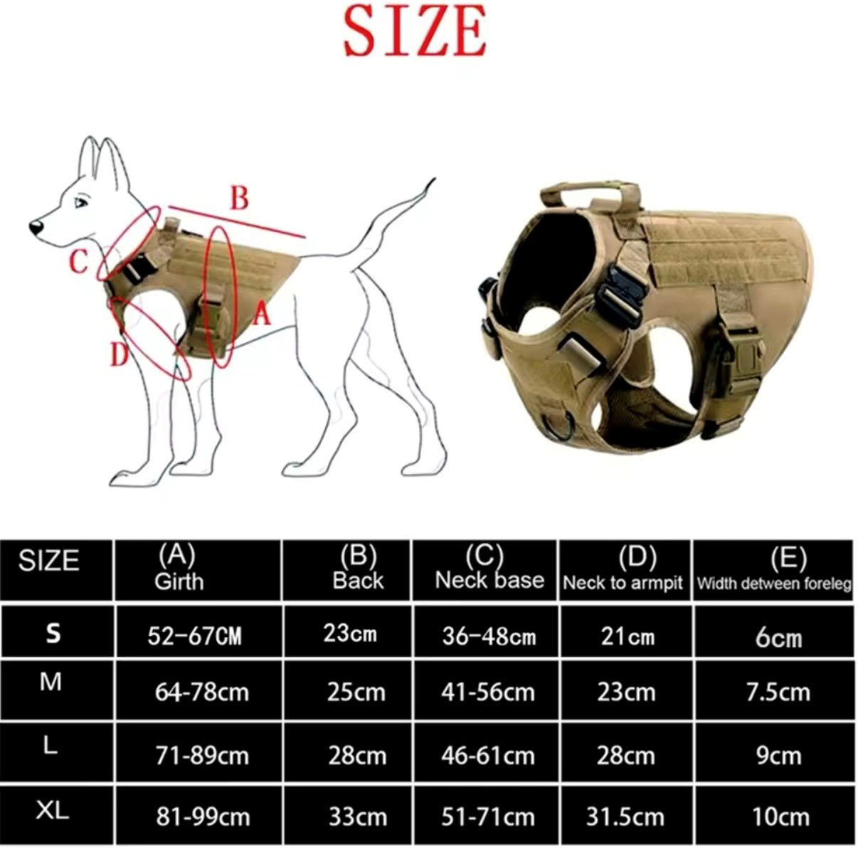 K9 Tactical Military Vest with lead