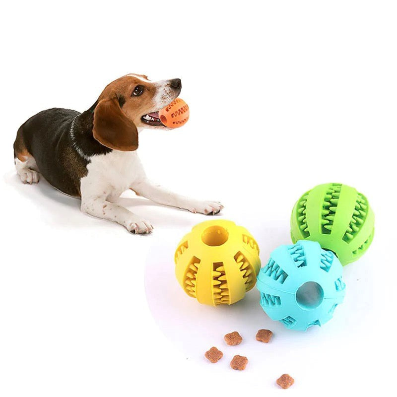 Chew Toy For Dog Teeth Clean Ball & Food Extra-tough Rubber Ball