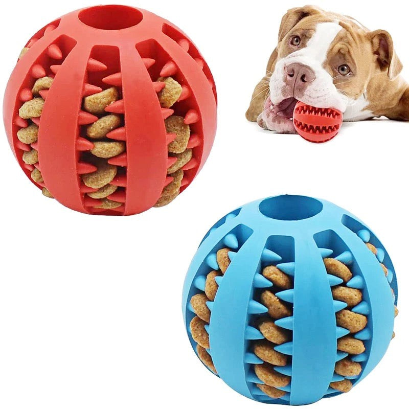 Chew Toy For Dog Teeth Clean Ball & Food Extra-tough Rubber Ball
