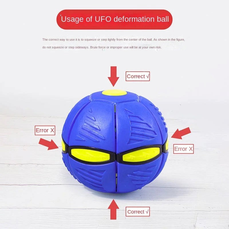 Dog Toys Magic Flying Saucer Transformer Ball