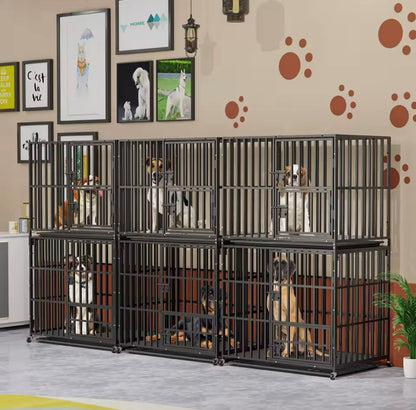 Oversized Stackable Dog Crate Heavy Duty Double Layer Dog Kennel