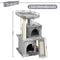 Luxury Cat Tower with Double Condos and Spacious Perch - Fully Wrapped Scratching Sisal Post