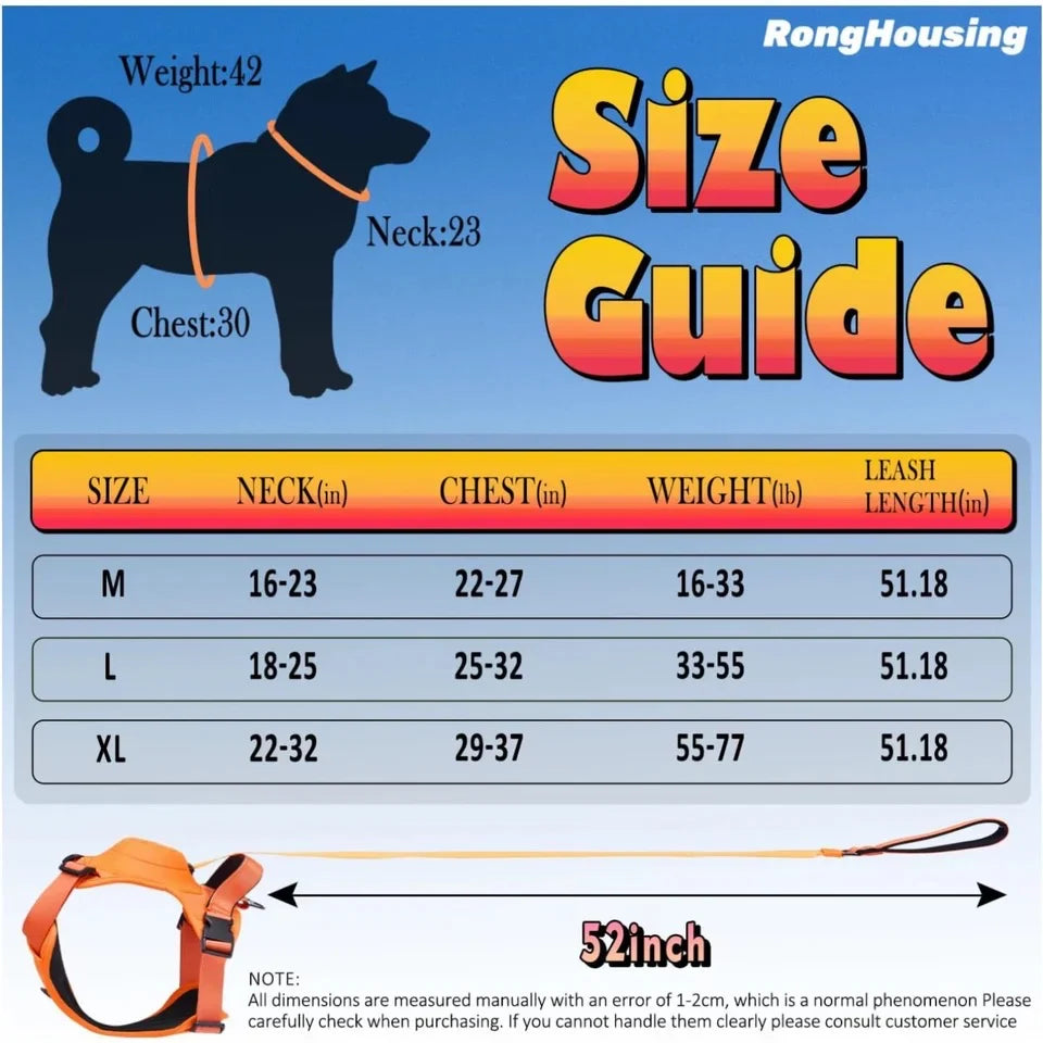 2in1 dog harness with lead