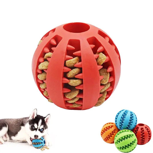 Chew Toy For Dog Teeth Clean Ball & Food Extra-tough Rubber Ball